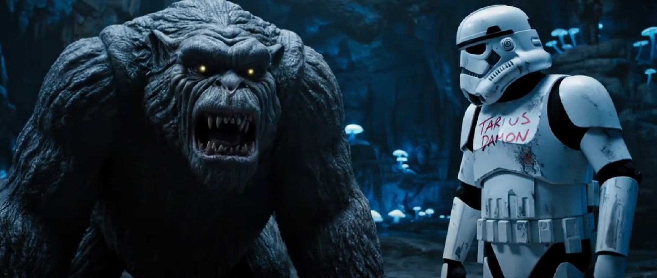 Stormtrooper TDS1 tells the monster to spit out Greg