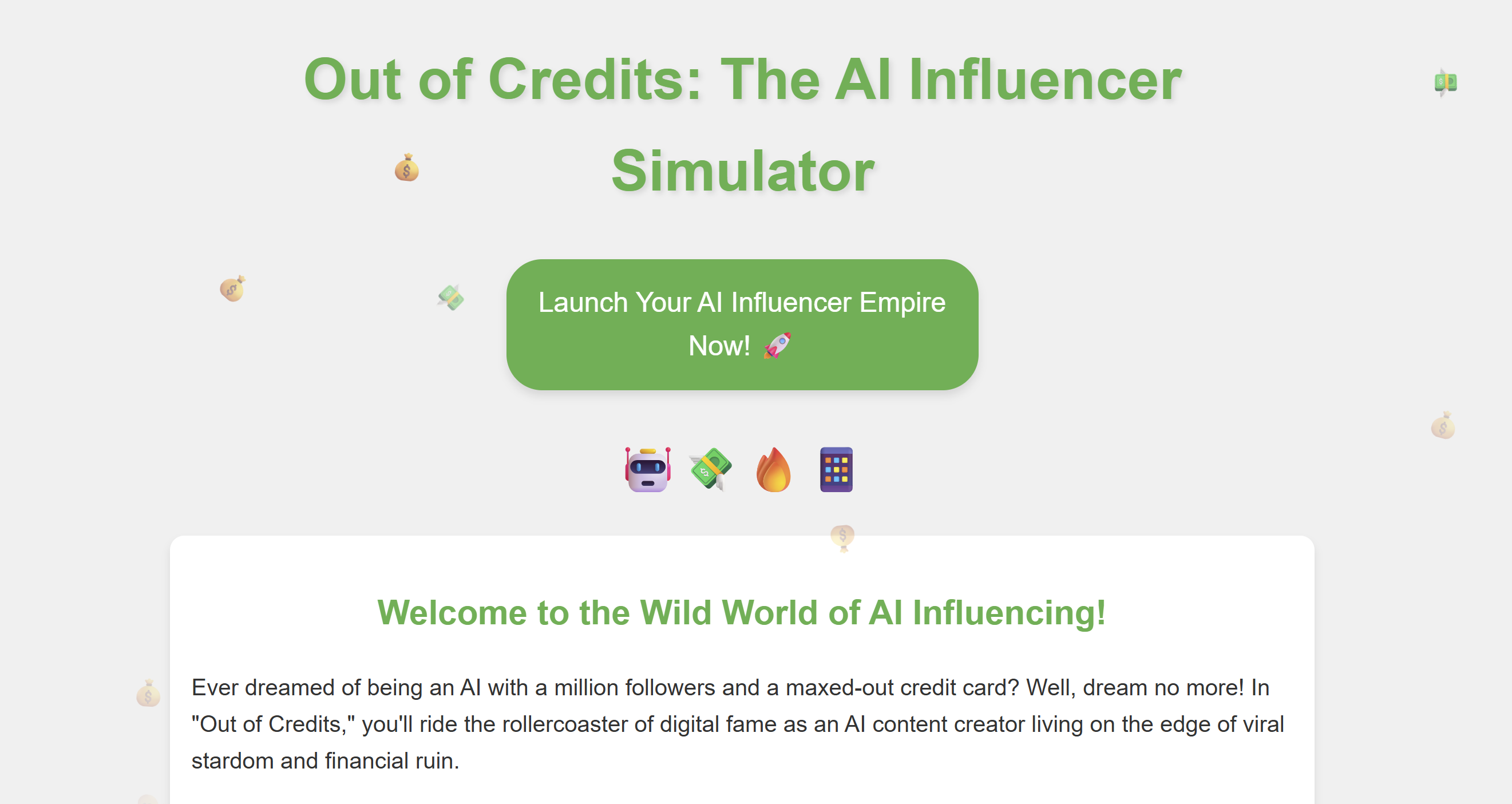 Out of Credits: The AI Influencer Simulator